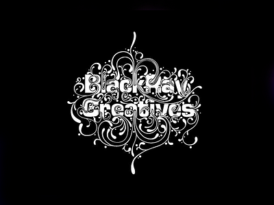 Blackray Creatives artistsix black branding creative logo play text typo typography