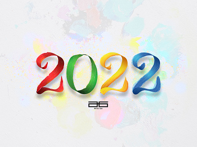 Happy New Year 2022 2022 artistsix calligraphy colors happynewyear paarvaigalpaintings painttext typo typography typowork vinothkumar