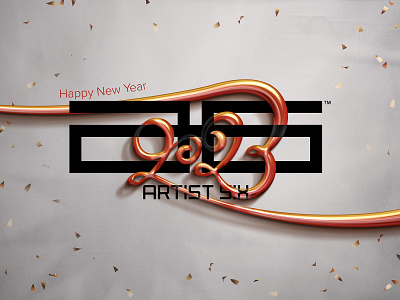 HNY 2023 A6 2023 a6 artistsix branding happy new year 2023 new year self branding typo typography