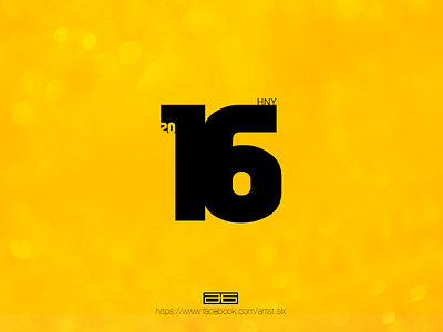 HNY2016 16 2016 a6 artistsix black celebration happynewyear numbers paarvaigal typeface typography yellow