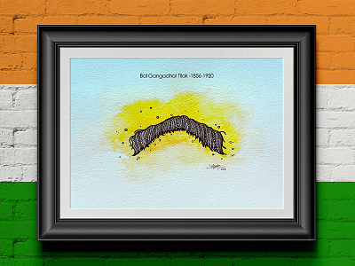 Bal Gangadhar Tilak artistsix balgangadhartilak chennai doodle fredomfighters indian madrasters mustache paarvaigalpaintings penwork