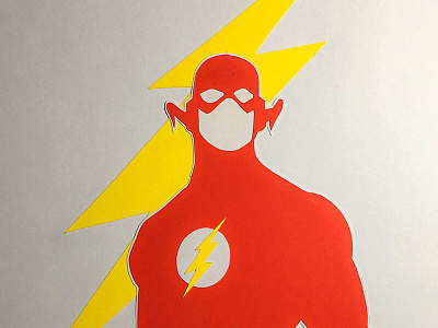 Paper Art FLASH a6 artistsix flash madrasters paarvaigal paperart papercut paperproject superhero