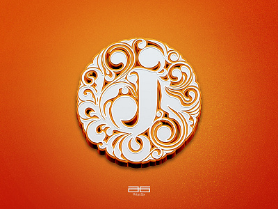 J Dribbble Copy artistsix branding emboss j logo paarvaigal typo
