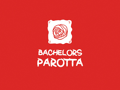 Bachelors Parotta artistsix creative food logo parotta red typography