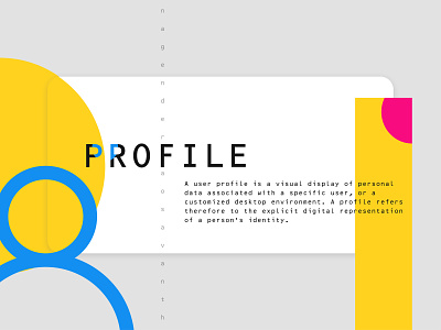 Profile design flat lettering minimal type typography ui web website