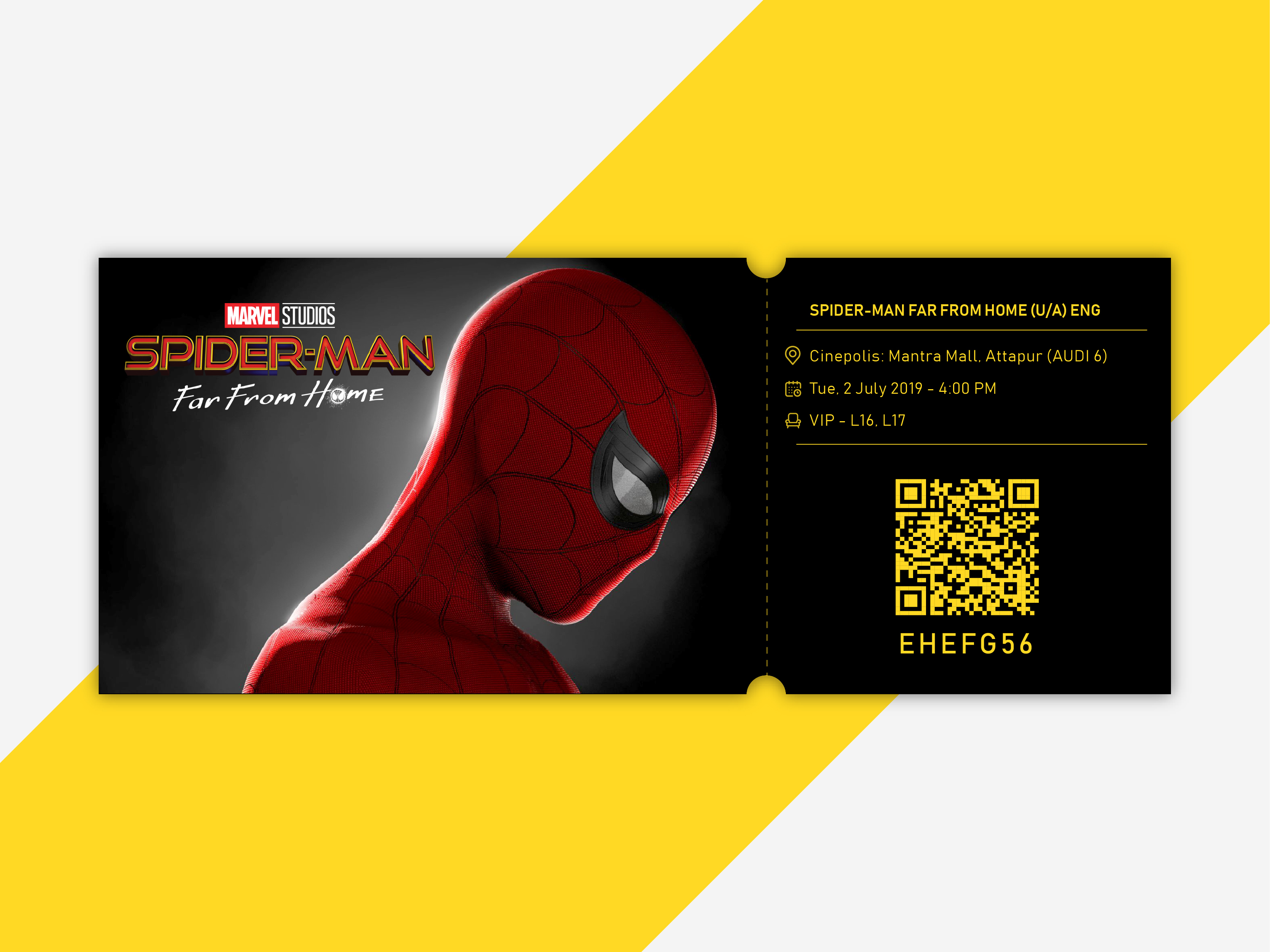 Movie Ticket - Spider Man by Nagender Rao Savanth on Dribbble