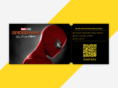 Movie Ticket - Spider Man branding design identity illustration illustrator minimal ui ux web website