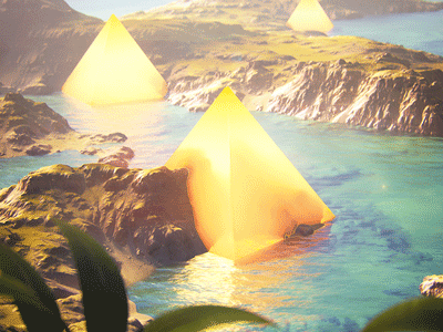 12/27/15 Daily Doodle - Pyramids 3d geometric landscape octane render