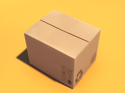 12/28/15 Daily Doodle - Moving 3d animation box cardboard loop octane render