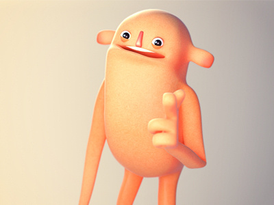 Naked Thing 3d character compositing naked render shading vray
