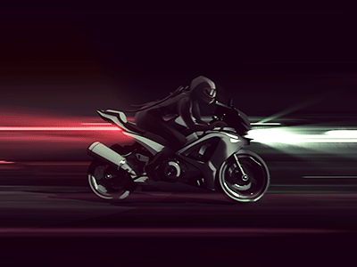 Ninja chick on a bike. (GIF) animation gif motorcycle ninja