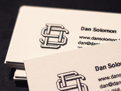 Business Cards business cards dan ds monogram screenprint solomon