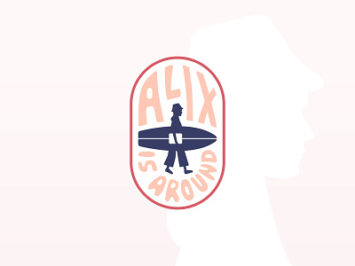 Alix is Around communication digital nomad freelance girl boss hat logo macbook nomad simple surf