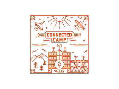 Le Connected Camp Illustration