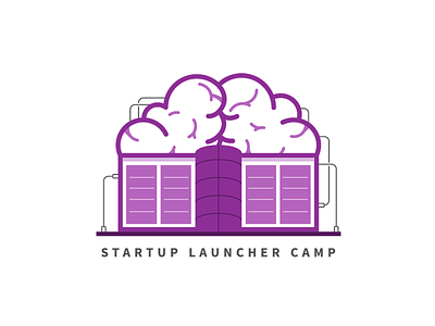Startup Launcher Camp brain building event icon logo startup weekend wire