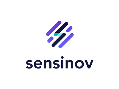 Sensinov logo connection data internet of things iot logo logotype saas startup tech