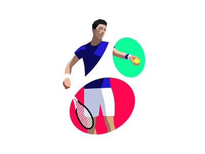 Novak Djokovic ball colorful djokovic illustration novak novak djokovic player service tennis