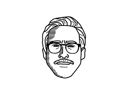 Ryan Gosling Illustration actor black and white glasses illustration line portrait ryan gosling