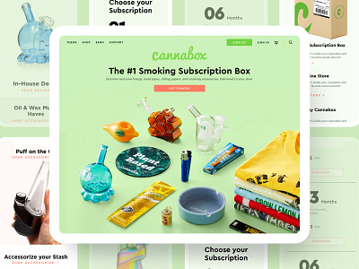 Cannabox Landing Page branding cannabies cannabox clean landing page webdesign website weed