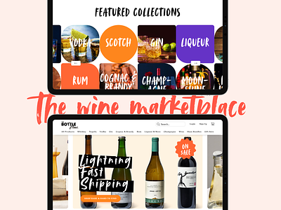 The Bottle Haus drink e-commerce ecommerce landing page typography ui website wine