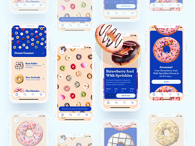 Donut Store App Concept app design donut ios app motion graphics pink store