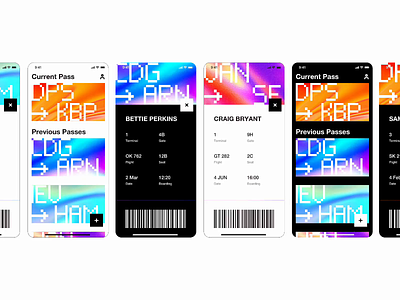 Boarding App Concept airplane boarding app design boarding pass concept design design ios app iphone app ui ux