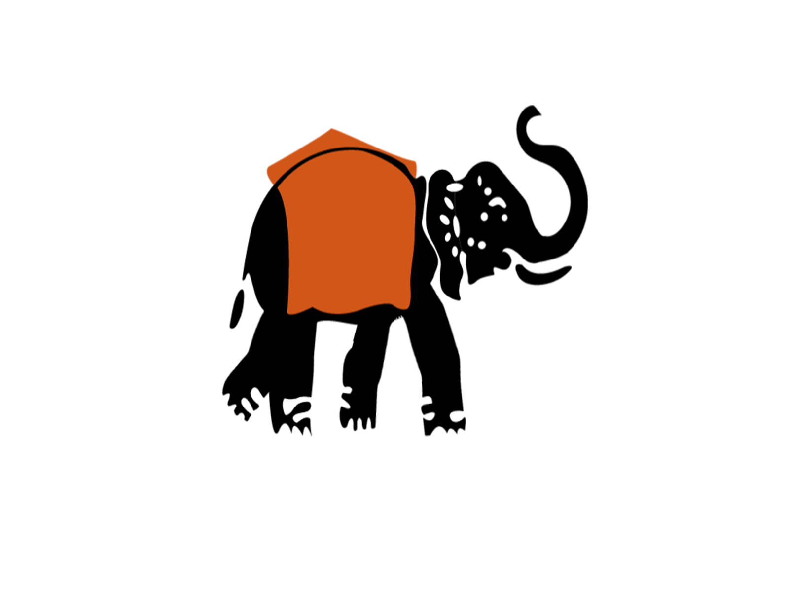 Thai elephant walk animation branding illustration