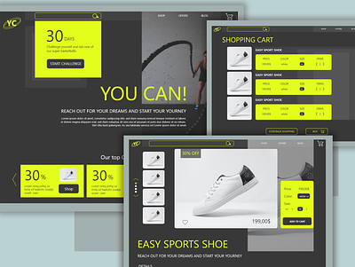 online shop sport design sport shop store webdesign