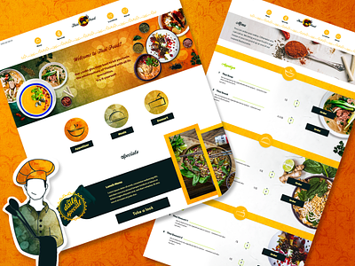 Thai Food Website brand design branding illustration ui webdesign