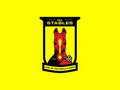 True Stables badge branding dubin emblem horse icon illustration racing stables tristan true true.ink