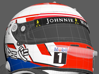 JB Helmet Wire 3d cars racing vray