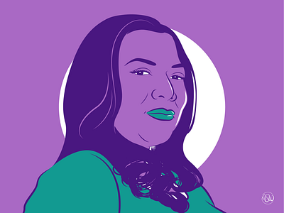 Color Queen - "Queen Latifah adobe illustrator art color design digital art flat flat design illustration illustrator line art minimal music purple vector