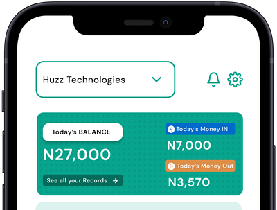 Huzz Business App branding ui