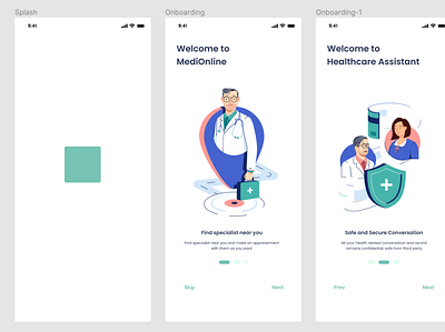 Onboarding design illustration ui ux