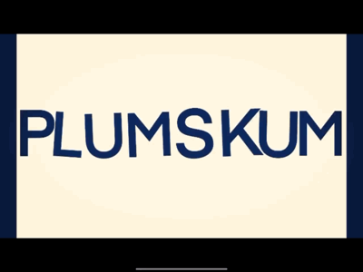 PLUMSKUM bouncing letters bumping around goodtype kinetic type plumskum logo video