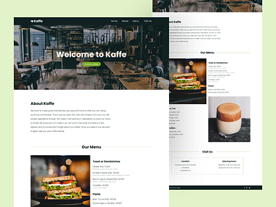 Kaffe - Cafe Web Design