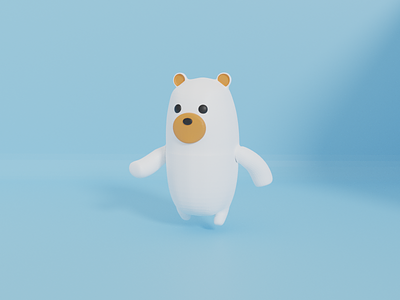 3D Bear 3d 3d character 3ddesign 3dmodeling bear blender character cute ice bear lowpoly