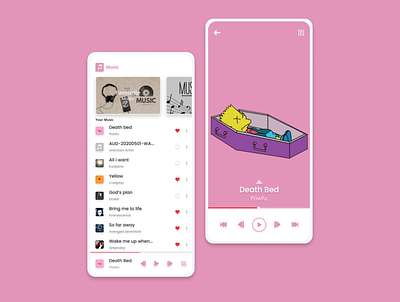 Music android android app app design figma music ui
