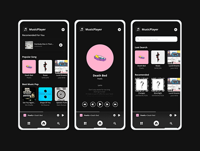 MusicPlayer android android app app design figma music music player ui ui ux ui design uiux