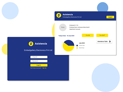 Asistencia 1 attendance design employee ui web design