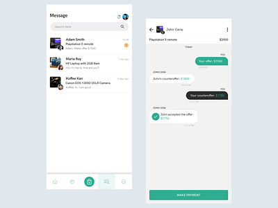 chat app ui chat message