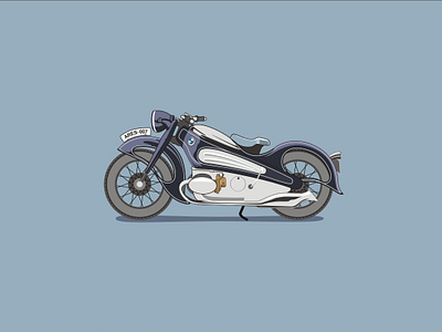 Artdeco motorcycle 09 design illustration vector