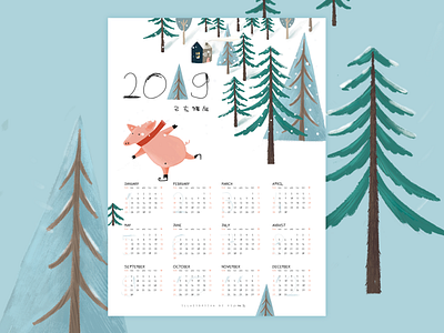 calendar 2019 calendar 2019 illustration