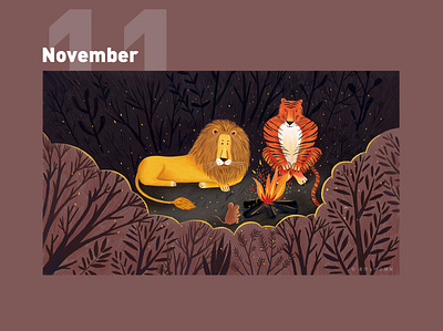 November calendar 2019 design logo