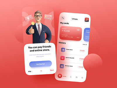 Banking app animation app banking app design minimal ui ux web