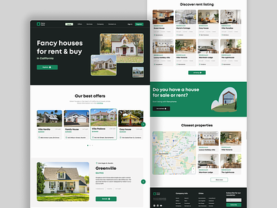 Landing page for Fancy home design home page houses interface landing page real estate ui web design