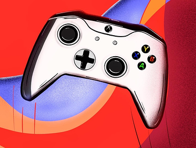 Xbox joystick 2d animation animation illustration illustrator ipad ipad illustration joystick motion graphics xbox