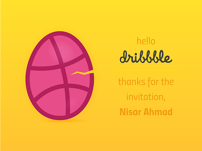Hello Dribbble, I'm Rohan! debut dribbble hello illustration thanks vector