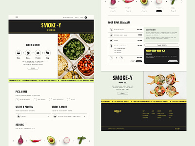 Smoke-y Poké co. branding branding and identity design layout typography ui web