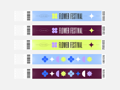 Festival Wristbands branding branding and identity ci design festival floral mockup music musicfestival typography wristband